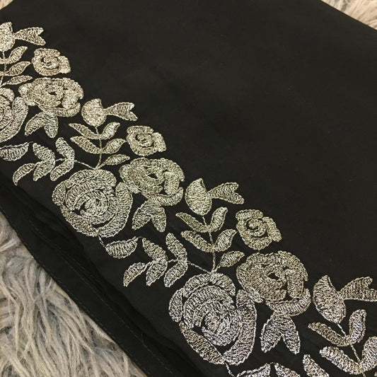 Elegant Black Irani Embriodered shawls