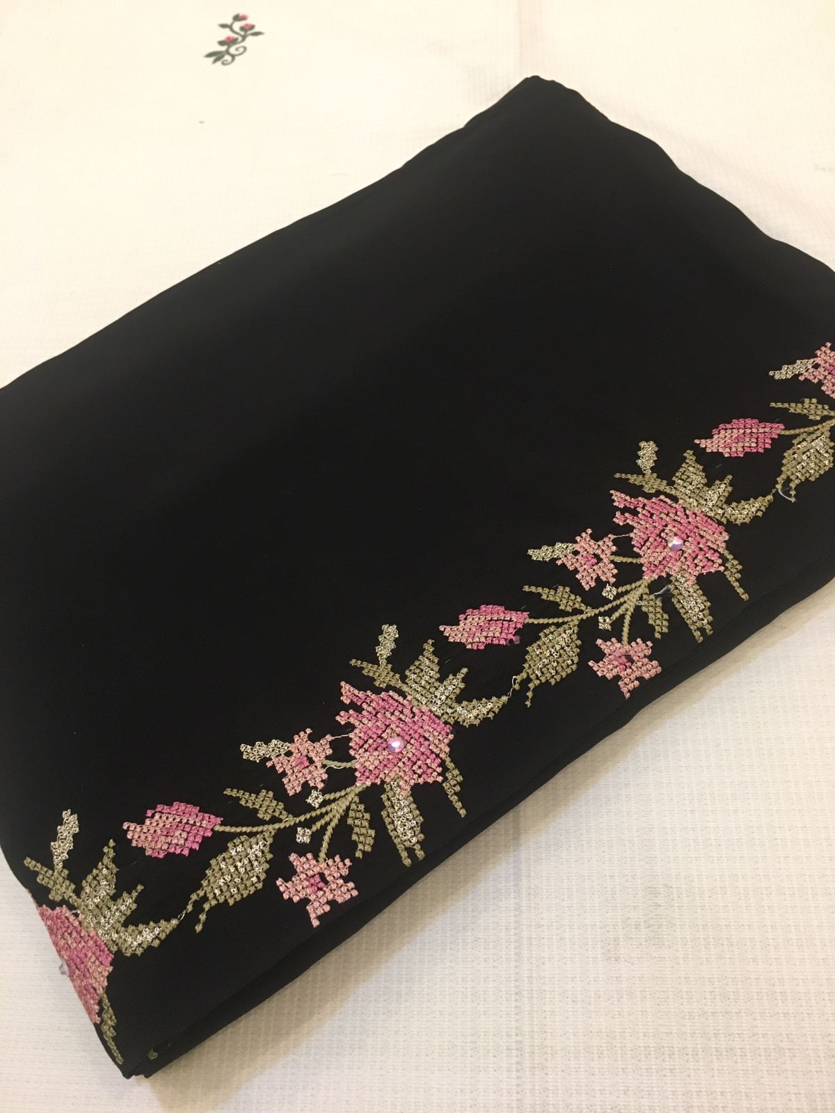 Elegant Black Irani Embriodered shawls