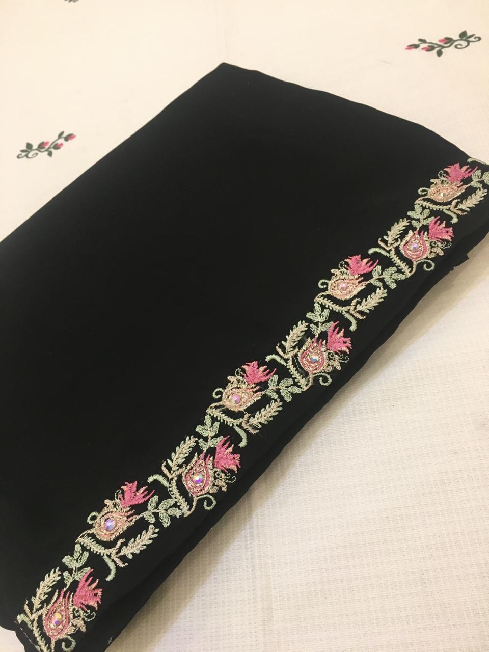 Elegant Black Irani Embriodered shawls
