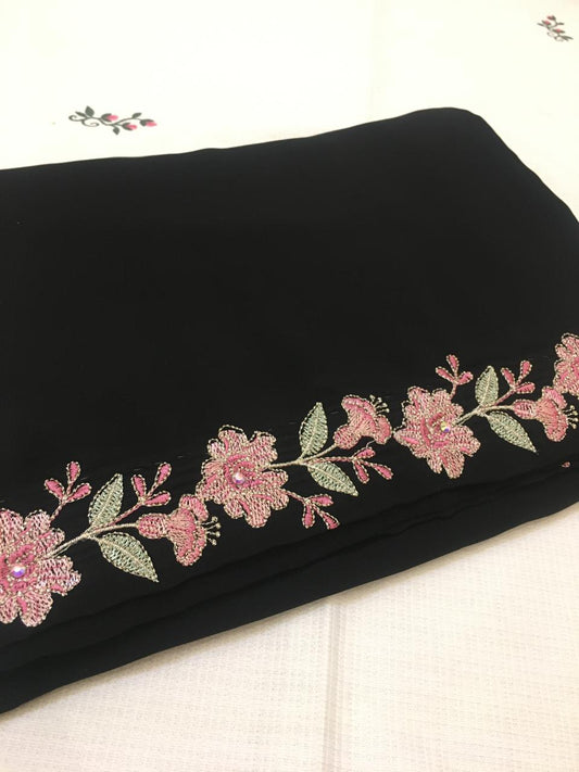 Elegant Black Irani Embriodered shawls
