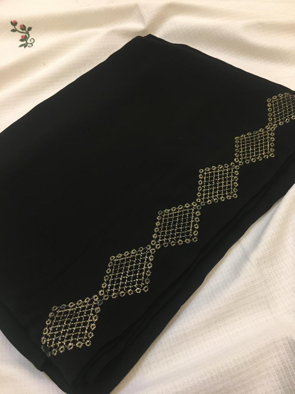 Elegant Black Irani Embriodered shawls