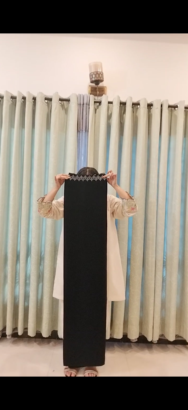 Elegant Black Irani Embriodered shawls