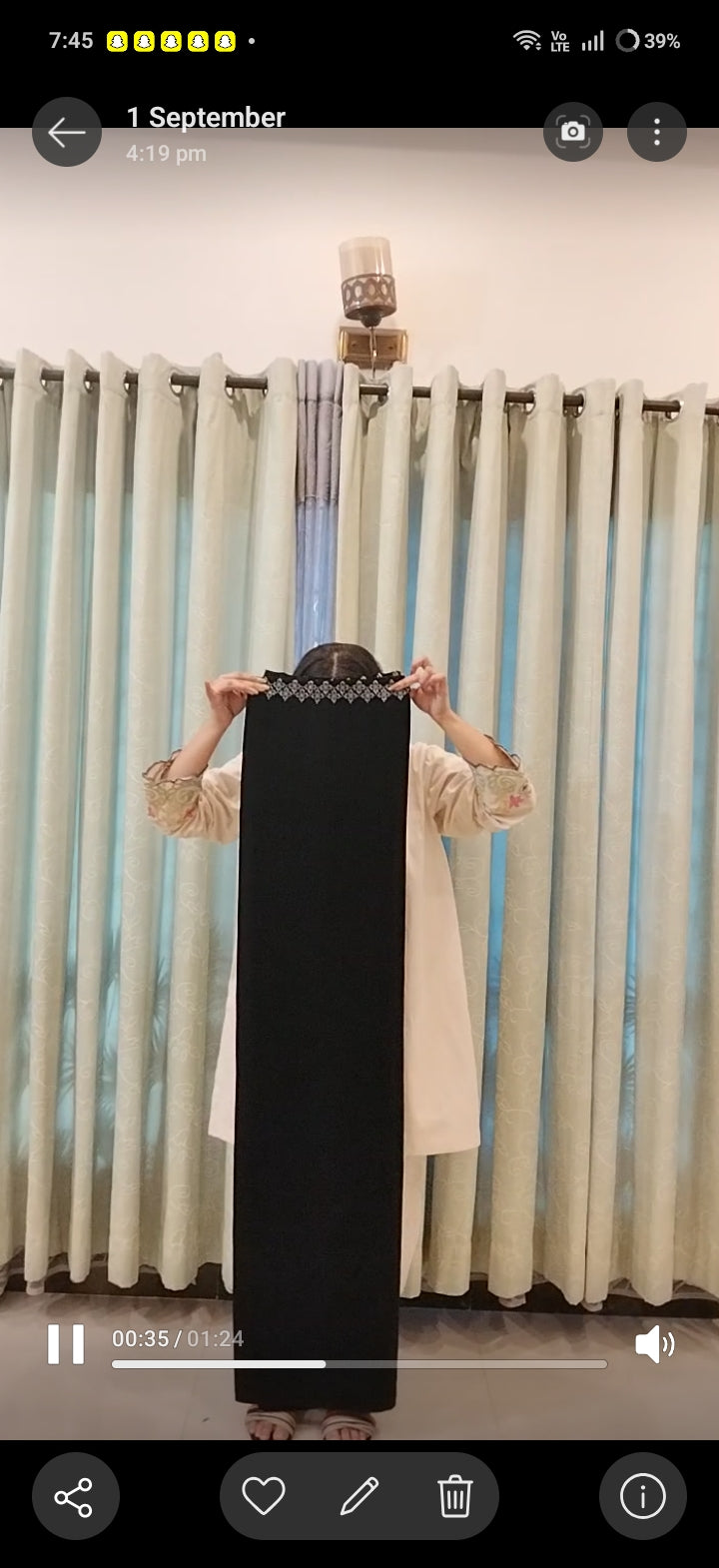 Elegant Black Irani Embriodered shawls